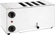 [Rowlett] 1.8 kW Esprit 4 Slot Toaster with 2x Additional Elements & Sandwich Cage, White, 4 Slice Toaster, Energy Conscious Slot Selector Powers Individual Slots, Café & Home Use, CH182