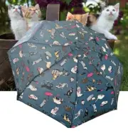 Vera Bradley Cats Meow Blue Pop Up Umbrella Compact Foldable, NWT