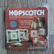 New Charles Craft HOPSCOTCH Cotton Cross Stitch Fabric 14 Ct 15x15 Blue White