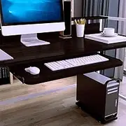 Slide Keyboard Tray Under Desk - for Keyboard Mouse Holder Workspace Organizers - Adjustable Height Desk Extender - Ergonomic/Protect Eyesight - Slide-Out Keyboard Drawers