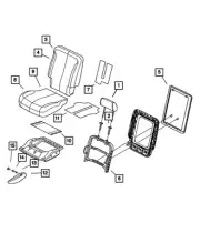 Genuine Mopar Second Row Seat Back Frame 5175268AA