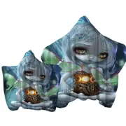 Fantasy Art Luna Moth Beautiful Glowing Moth Fairy Towel with Hood