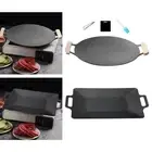 Korean BBQ Pan, Roasting Cooking Outdoor Pan with Handles, Griddle Pan, BBQ