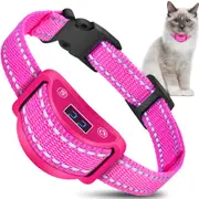 PaiPaitek Cat Meow Collar, Cat Stop Meowing at Night, Vibrating Cat Collar No Shock is Safer, 5 Levels of Progressive Training