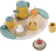 Realistic Boys and Girls Tea Party Set Wooden Tea Set Toys Decor for Little Ones