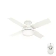 Hunter 44" Dempsey Low Profile Outdoor Ceiling Fan w/ LED Light & Remote Modern