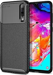 [HEYUS] for Samsung Galaxy A70 Case, Protective Carbon Fiber Case Cover Compatible with Samsung Galaxy A70, Lightweight Ultra Thin Slim