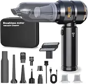 Car Vacuum Cleaner, Handheld Vacuum Cleaner Powerful 22000 PA, Portable Mini Vacuum, 4-in-1 Compressed Air Duster & Air Blower & Pump for Car, Home, Office, Camping (BlackGold)