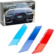 x xotic tech M-Colored Tri Grille Insert Trims Strips, Front Center Kidney Grilles Compatible with BMW 4 Series G22/G23 2021 2022 2023 2024 420i 430i 440i w/Standard Diamond Shape Large Grill