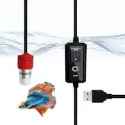 HaoTrade USB Mini Aquarium Heater, 15W Adjustable Fish Tank Heater with Over-Temperature Protection for 1-4L Fish and Turtle Tank