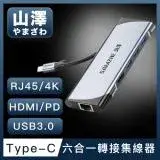 在飛比找遠傳friDay購物精選優惠-山澤 Type-C轉USB3.0/HDMI/RJ45/PD六