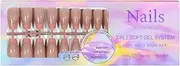 Generic 150PCS French Nail Tips 5 Colors 15 Sizes Fake Nails for Nail Art DIY Pre-Applied Tip Primer & Base Coat Multicolor 05
