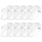 10X Protective Shield Hat Cap Pollution Dust Full Face HD Cover Adult White