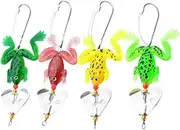 BESPORTBLE 4PCS Frog Shape Simulation Fishing Durable Plastic Baits for Outdoor Fishing Trips and Holidays for Enthusiasts and Contestants