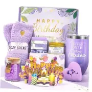 Birthday Gifts for Women, Happy Birthday Gifts Basket for Women, Purple