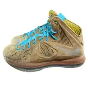 Nike LeBron 10 EXT QS Scooby Doo Hazelnut Brown Suede 607078-200 Mens Sz 9 RARE