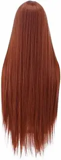 Daiilg 1 PCS Synthetic Lace Front Wig for Women Cosplay Wig As Shown High Temperature Wire 32 Inch Long Straight Highlight Lace Frontal Wigs