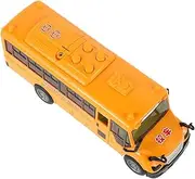 WHAMVOX School Bus Model Car Toy School Bus Toy for 1/16 Scale School Bus Friction Powered School Bus Mini Pickup Truck Mini Bus Model Car Toys Diecast School Bus Abs Orange