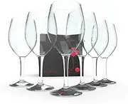 Crystal Wine Glasses Set of 6, 360 ml – Premium Lead-Free Glass, Elegant and Durable, for Red & White Wine – Special Occasions or Everyday Use Ideal Gift