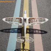 WWII British Spitfire Fighter RC Model Balsa Wood Aircraft KIT Skin Unassembled