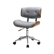 Office Executive Rotating Chair - Grey and Wood