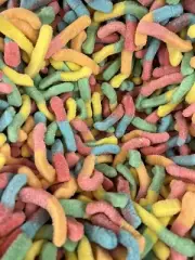 Sour Gummi Worms Fruit Flavor bulk gummy Sour candy 5 pounds Weighed Candy