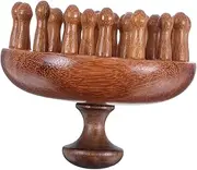 HIAKDOFT Natural Wooden Scalp Massaging Brush Portable Hair Massager Tool for Improves Blood Flow Enhances Nutrient Supply for Home Travel Use
