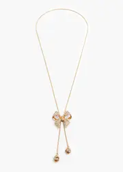 [Taking Shape] Taking Shape Pretty Bow Necklace in Gold - Women's Accessories Gold