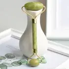 Natural Serpentine Jade Face GuaSha Therapy Beauty Tool Facial Massager Roller