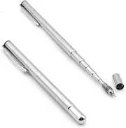 Ripakiya Pocket Pointer Presentation Pointer 2 in 1 Ballpoint Pen Pointer for Optometry Stainless Steel Extendable Telescopic Retractable Pointer for Teacher Professor Presentation and Lecture