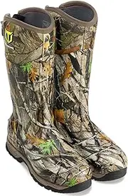 TIDEWE Rubber Hunting Boots with 800g Insulation, Waterproof Insulated Next Camo G2 Warm Rubber Boots with 7mm Neoprene, Sturdy Outdoor Hunting Boots for Men (Size 5-14)