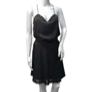 NWT Victoria's Secret Black Silky Whimsy Goth Y2K Swing Dress S