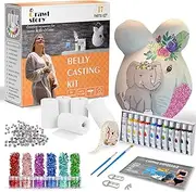 Crawl Story Belly Cast Kit Pregnancy-Baby Casting kit | With 5-Plaster Cloth Roll, Hanging Hardware & Decorative items| Perfect Baby Shower & Pregnancy Gifts|Pregnancy Belly casting kit baby bump cast