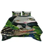 Cute Fantasy Mermaid with a Baby Alligator Coverlet