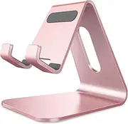 CreaDream Cell Phone Stand, Cradle, Holder, Aluminum Desktop Stand Compatible with Switch, All Smart Phone, iPhone 15 14 13 12 Pro Max Plus Mini Xr X Se 8 SE -Rose Gold