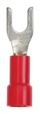 Jandorf 60985 Red Copper Vinyl Insulation #6 Stud Spade Terminal 22 to 18 AWG