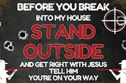Before You Break into My House Tin Poster Warning Plaque Retro Poster Wall poster Homeroom Poster12 x 8 Inches