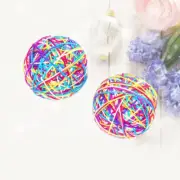 2 Pcs Large Yarn Ball Toys Interactive Cat Cleaning Tooth Chewing