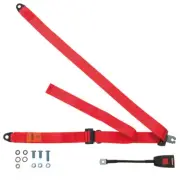 Front Static Seat Belt For Renault R17 Hatchback 3dr 1972-1980 Red