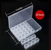 28 Grids Diamond Painting Rhinestone Storage Box Jewelry Bead Plastic Organizer
