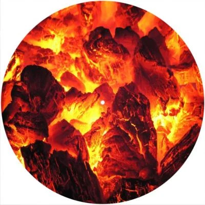 Slipmat Slip Mat Pad Felt for any 12" Turntable LP DJ Record Player FIRE EMBERS