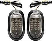 Motorcycle Indicators Turning For Y&AMAHA Motorcycle Flasher 12V 9 LED Turn Signal Light 10mm Flush Motorbike Indicators Blinker(2 Pcs)
