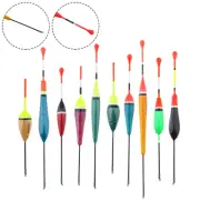10 Pcs Colorful Mixed Size Balsa Wood Bobber Fishing Floats for Rock Lakes