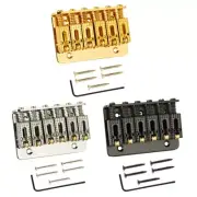 65mm 6 String Guitar Roller Saddle Hardtail Top Load Bridge Tailpiece for Wre