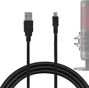 Geekria for Creators Mini-USB to USB Microphone Cable 10 ft / 300 CM, Compatible with HyperX QuadCast SAMSON Meteor, Audio-Technica AT2005USB, FIFINE K690, K678 Balanced Mic Cord (Black)
