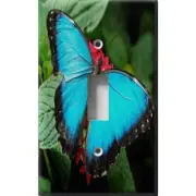SnazzySwitch Blue Butterfly Decorative Light Switch Plate Cover