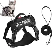 Dog Harness Set | Walking Escape Proof Adjustable Cat Vest Harness | Lightweight Reflective Strip Training Collar Adjustable Pet Supplies for Small Medium Large