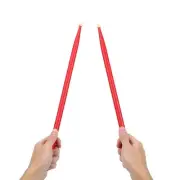 1 Pair Drum Sticks Maple 5A Drumsticks Classic Drum Sticks Red(Red)