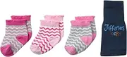[Jefferies Socks] Baby-Girls Newborn Chevron Socks 3 Pair Pack Gift with Purchase, Multi, Infant