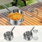 Deep Fryer Pot Stainless Steel Frying Pot with Basket Practical Cooking§+
